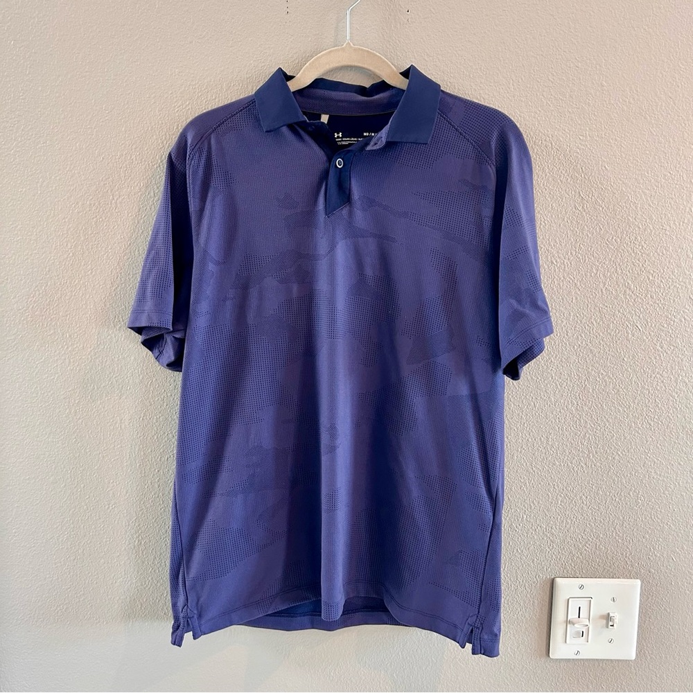 Men’s Medium Under Armour Blue Camo Polo
